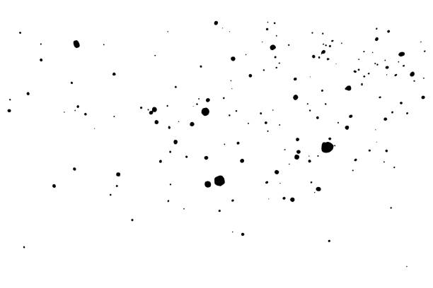 istock Grunge distress calligraphy ink stains. Black ink blow explosion. Splatter background. Grunge ink paint splats, blots and splashes. Black calligraphy ink splats. Spray paint drops. 1142700925