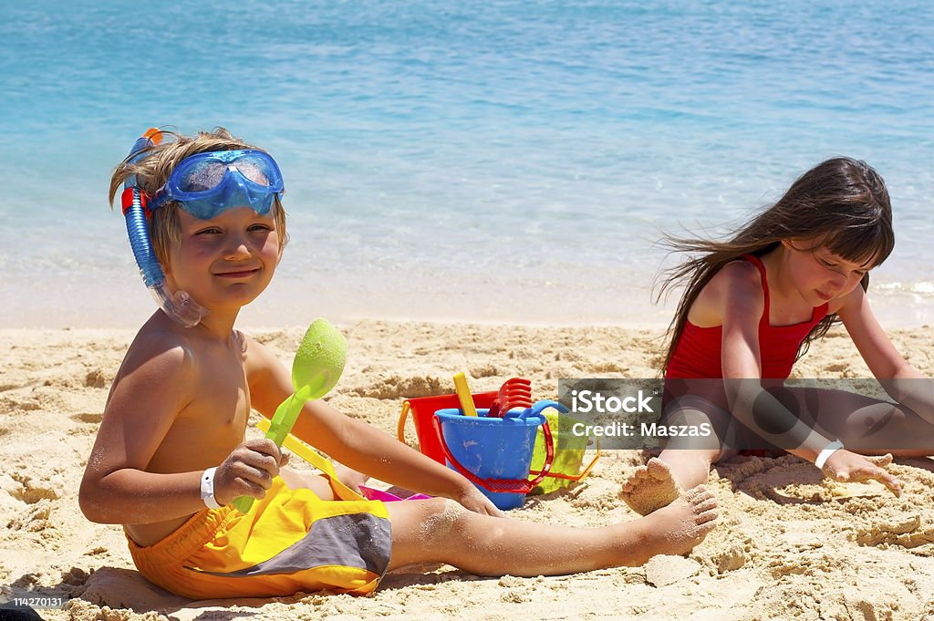 Kids at the beach  Beach Stock Photo