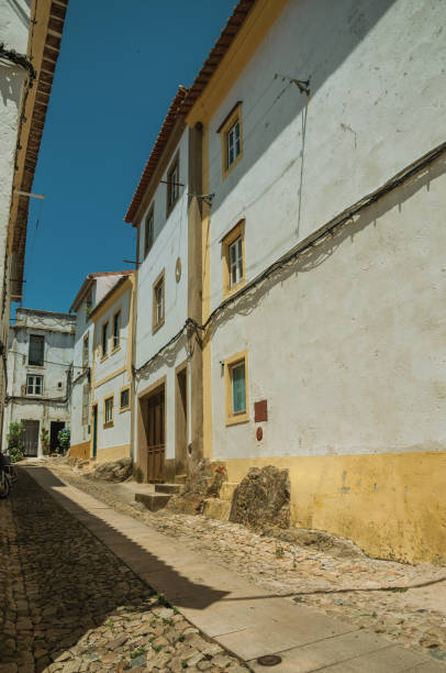 istock Old colorful houses with whitewashed wall 1142709410