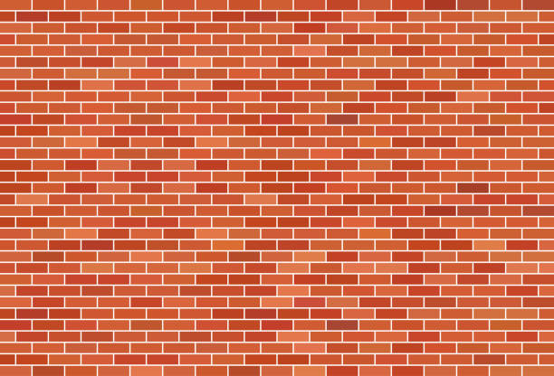 ilustrações de stock, clip art, desenhos animados e ícones de brown brick wall background - cement backgrounds building exterior color image