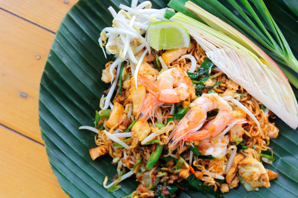 istock pad thai, stir-fried noodles with shrimp 1142715648