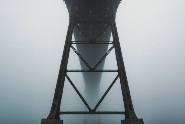 The Angus L. MacDonald bridge in heavy fog.