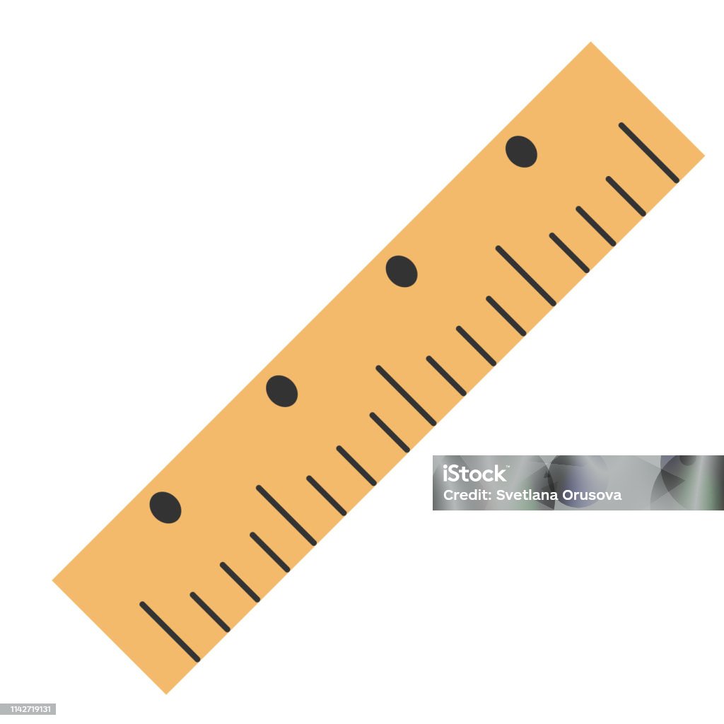 Flat Ruler Image Ruler Flat Illustration On White Stock Illustration - Download Image ...