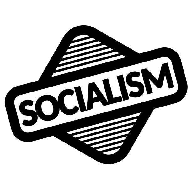 socialism black stamp socialism black stamp, sticker, label on white background marxism stock illustrations