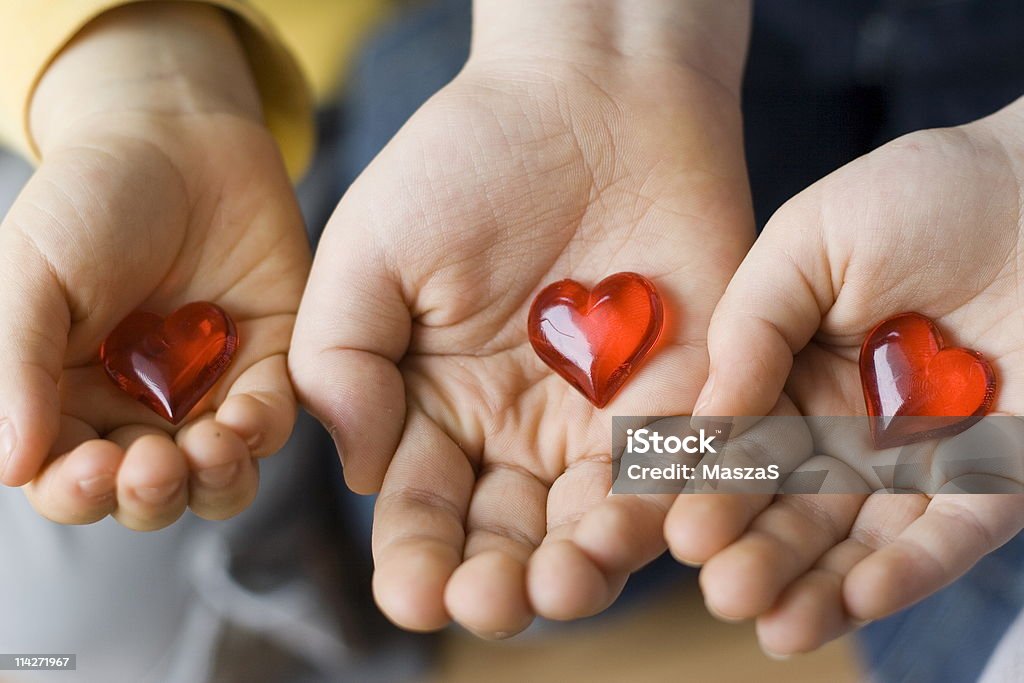 Three Hearts With Love Stock Photo - Download Image Now - Animal Heart,  Animal Internal Organ, Cheerful - iStock