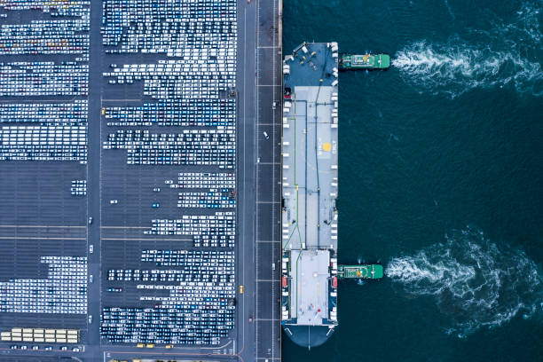 istock Aerial View of parking 1142724370