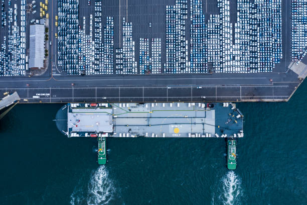 istock Aerial View of parking 1142724380