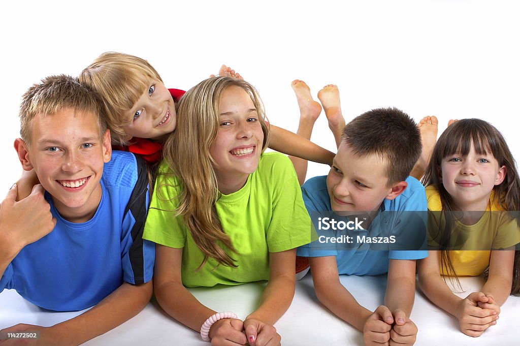 Happy Children  Affectionate Stock Photo