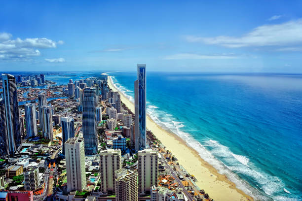 Aerial view of the Gold Coast in Queensland