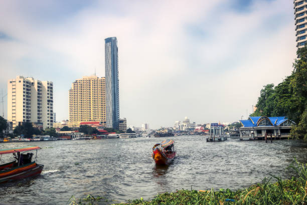 istock Traditional longtail boat on the river in Bangkok 1142727899