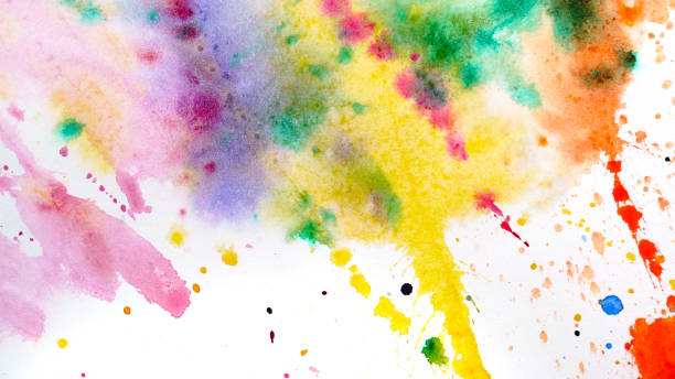 istock Watercolor drips. Abstract painting. Background 1142728646