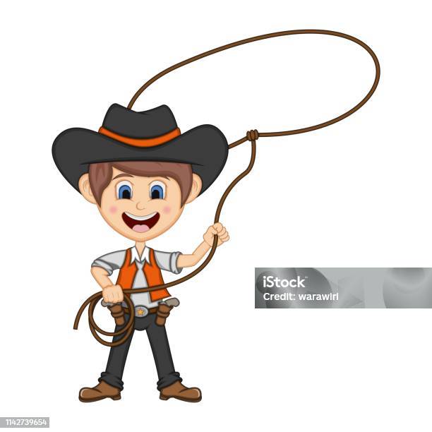 Lasso Cartoon Icon Stock Illustration - Download Image Now - Lasso, Cowboy,  Rope - iStock