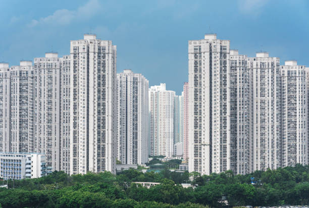 high rise residential building stock photo