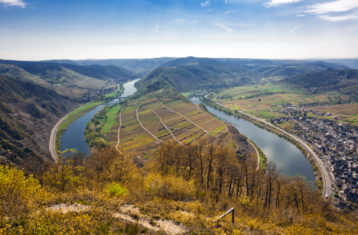 the Mosel valley near village of Bremm