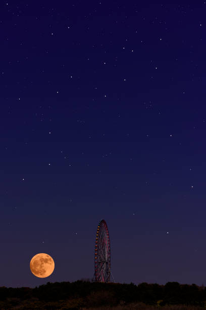istock Full moon rising over the Ferris Wheel 1142748040