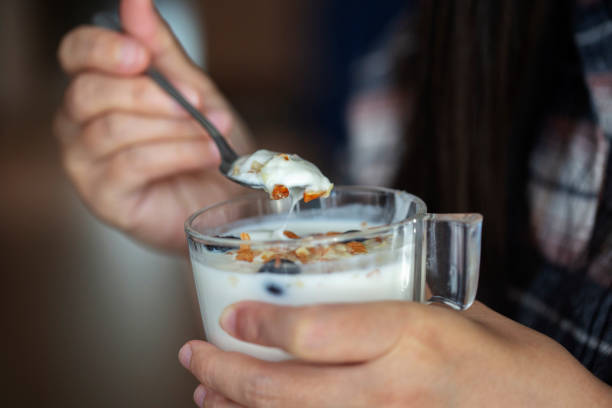 istock homemade yogurt with nuts and blueberry 1142748640