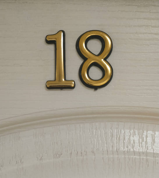 istock Room doors 18 volume numbers on a white background 1142753041