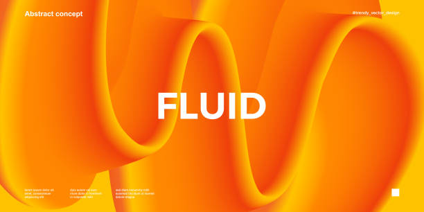 illustrations, cliparts, dessins animés et icônes de modèle de conception tendance avec des formes de gradient fluide - backgrounds abstract flowing creativity