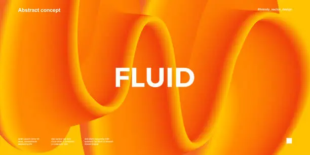 Vector illustration of Trendy design template with fluid gradient shapes