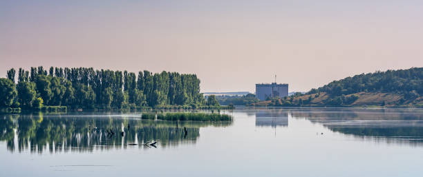 istock Sunrise in small town 1142759875