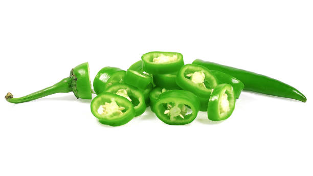 istock Green chili pepper isolated on white 1142759941