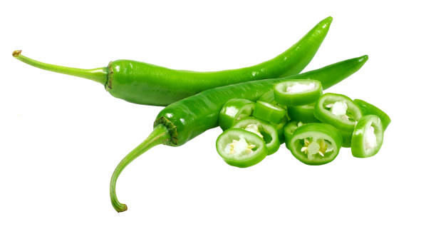 istock Green chili pepper isolated on white 1142760006
