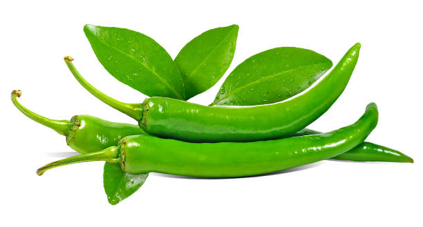 istock Green chili pepper isolated on white 1142760016
