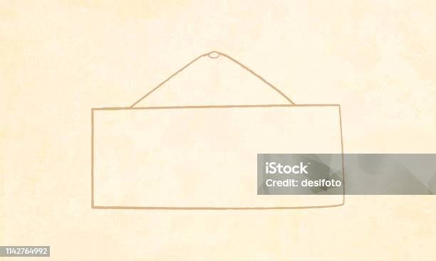 A Horizontal Vector Illustration A Blank Empty Sign Board Stock Illustration - Download Image Now