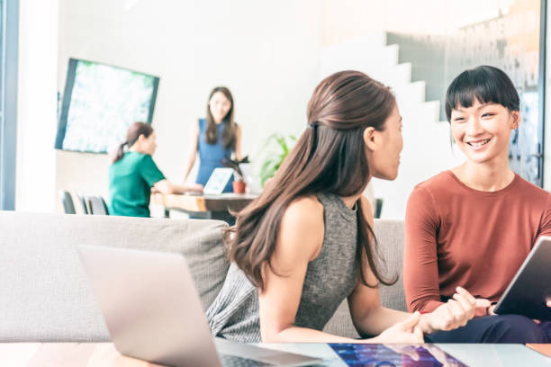 istock Asian business people are discussing issues 1142767758