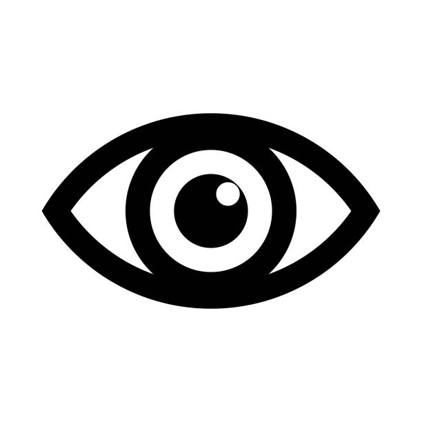 ilustrações de stock, clip art, desenhos animados e ícones de eye icon logo. look and vision icons. vector - eye