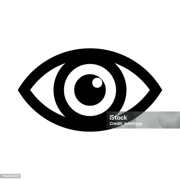 Eye Icon Logo Look And Vision Icons Vector Stock Illustration - Download Image Now - Eye, Icon, Vector