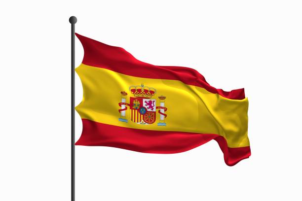 istock Waving flag of Spain. 3D rendering 1142768922