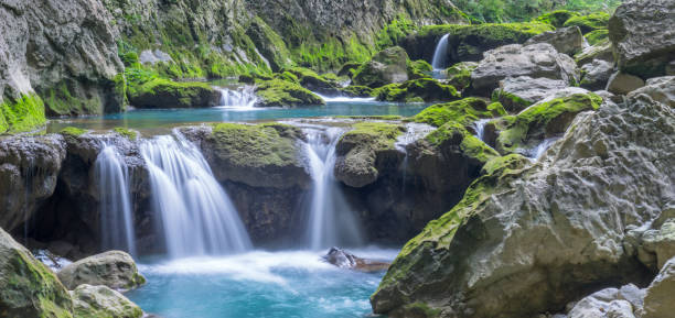 istock Water stream,Mountain river with stones 1142770945