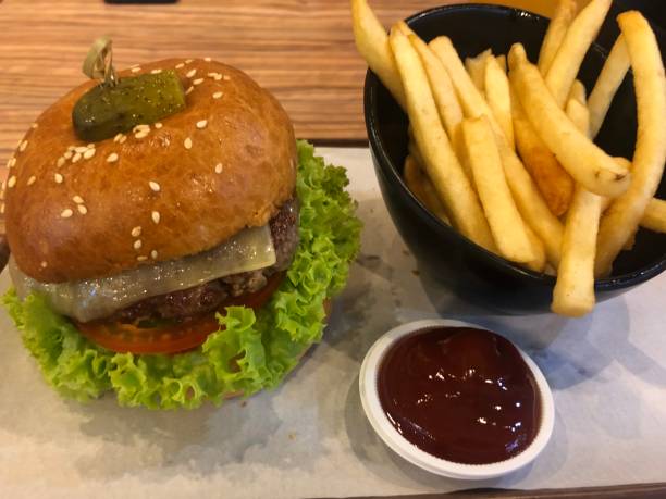 istock Burger with fries 1142779544