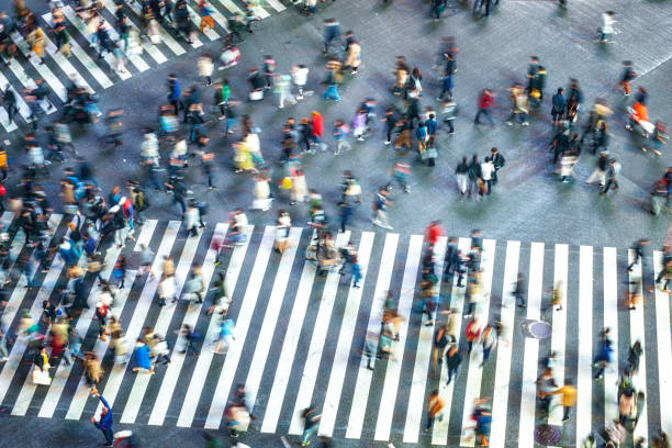istock Busy Shibuya Pedestrian Crossing From Above 1142779960