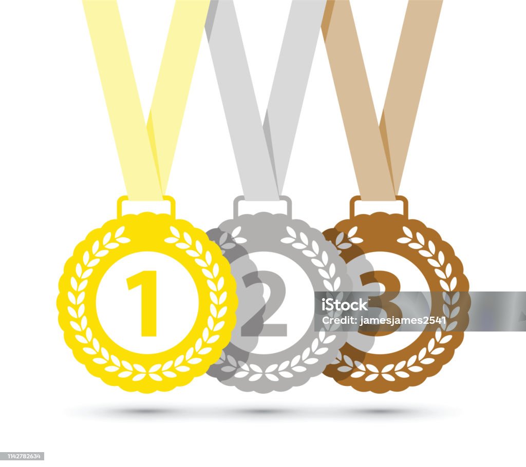 Top Three Top Three Medals Stock Illustration - Download Image Now - 2nd Base ...