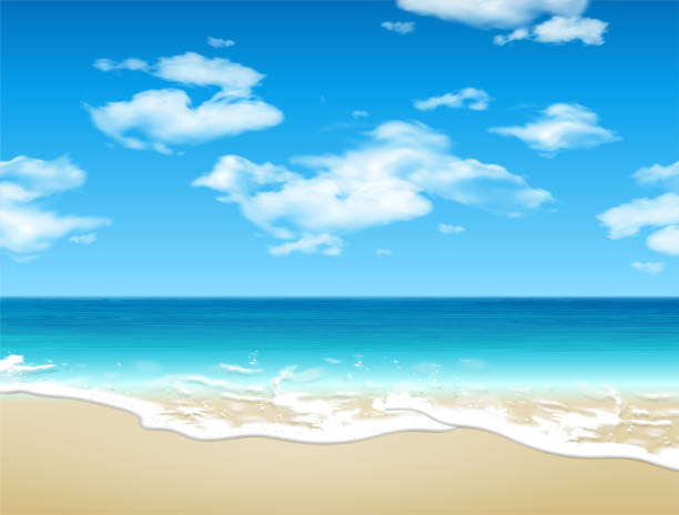Ilustración de Paisaje Veraniego Orilla Del Mar Y Playa De Arena Vector 3d Ilustración Realista De Alto Detalle y más Vectores Libres de Derechos de Ilustración - iStock Ilustración de Paisaje Veraniego Orilla Del Mar Y Playa De Arena Vector 3d Ilustración Realista De Alto Detalle y más Vectores Libres de Derechos de Ilustración - iStock