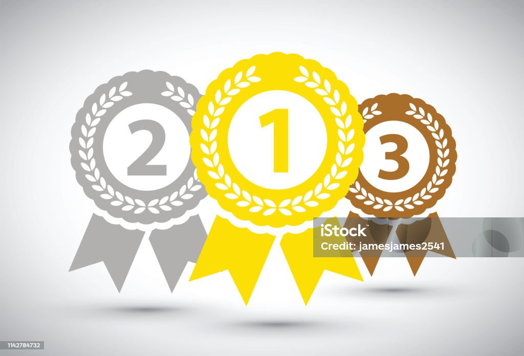 Top Three Top Three Medals Stock Illustration - Download Image Now - 2nd Base ...