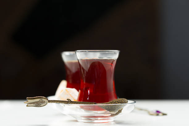 istock Traditional turkish tea close up 1142790885