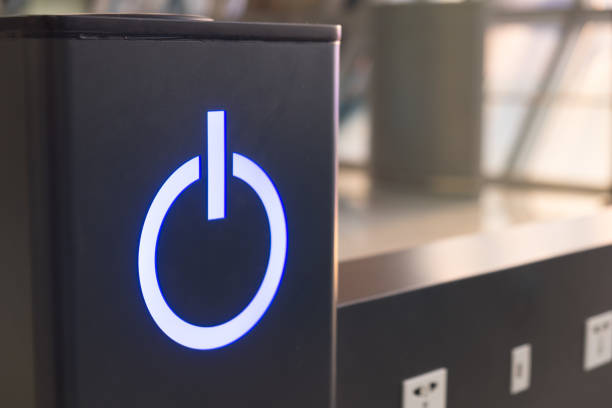 Charging station for mobile devices in modern waiting lounge