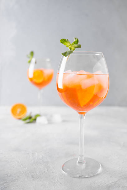istock Classic Italian Spritz cocktail on light. 1142792482