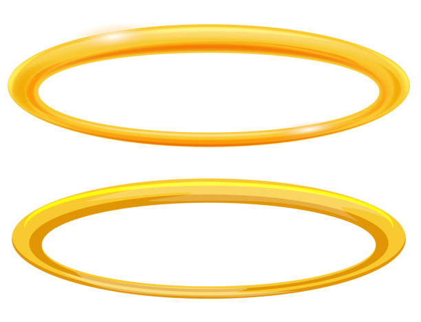ゴールドエンジェルハロー - halo点のイラスト素材／クリップアート素材／マンガ素材／アイコン素材