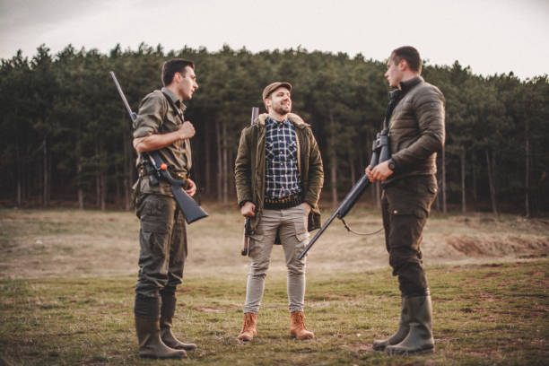 istock Hunters taking a break of long walk 1142795000