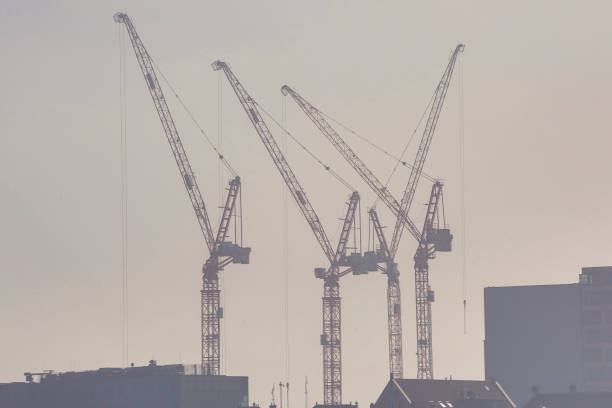 Construction site with crane located in the center of Masterdam