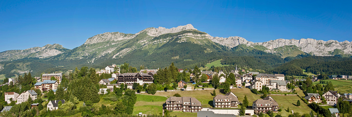 Panorama of the village of Villard de Lans, Vercors, France