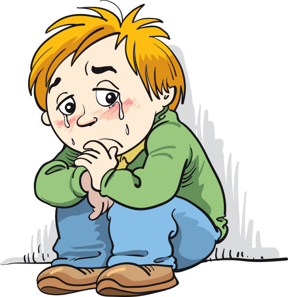Child crying Child crying crying baby cartoon stock illustrations