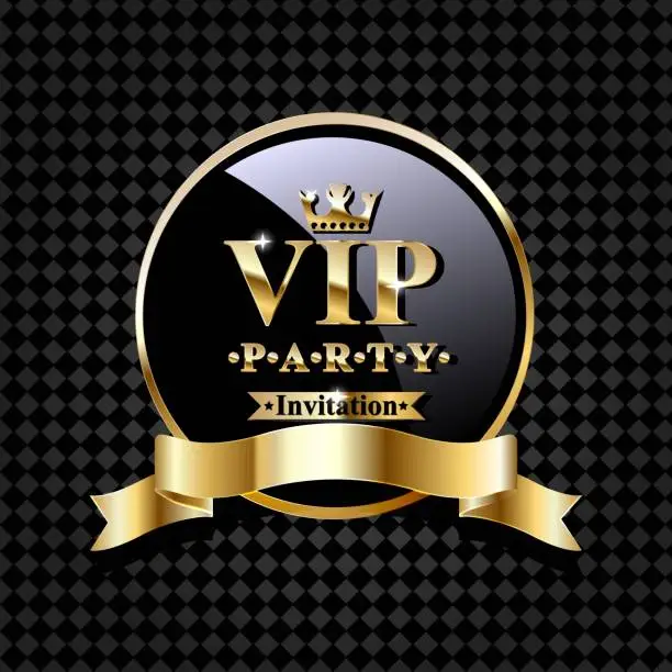 Vector illustration of Luxury VIP invitations and coupon backgrounds, transparent background.