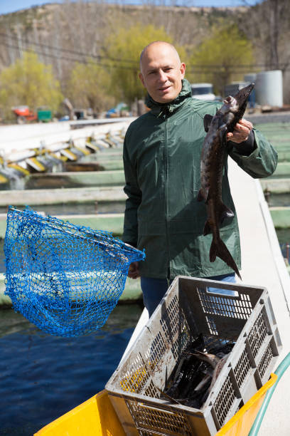 istock Portrait of man fish farm worker 1142801235