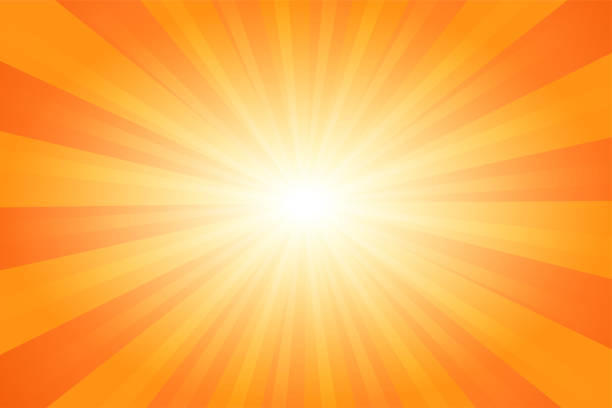 Print Orange Summer Abstract Comic Cartoon Sunlight Background. Vector Illustration. sun backgrounds stock illustrations