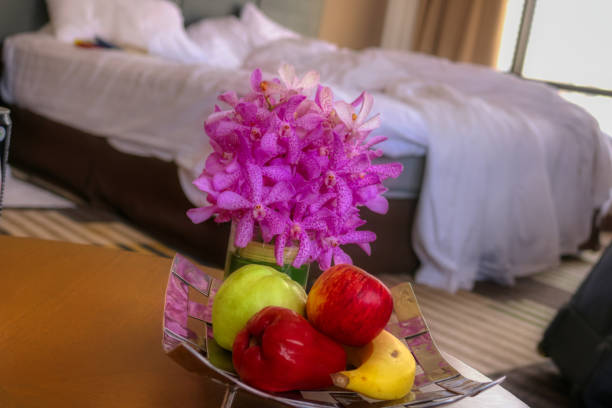 istock Fruit bowl in a hotel in a romantic scene 1142803725